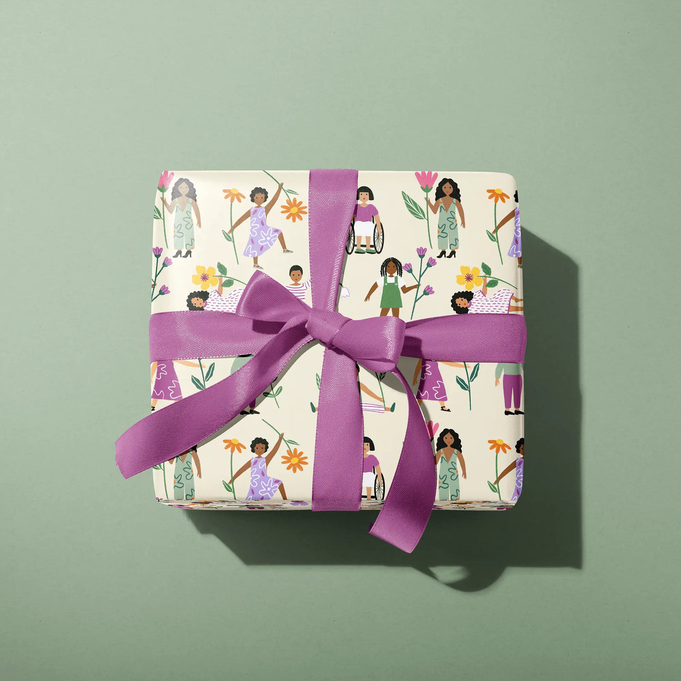 Diversity Flowers Gift Wrapping Paper by Hey I'm Sakina - Migration Museum Shop