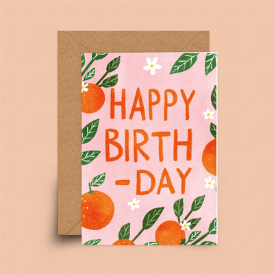Happy Birthday Orange Card by Hey I'm Sakina - Migration Museum Shop