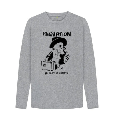 Migration Is Not A Crime - Organic Cotton Unisex Long-Sleeved Tee - Migration Museum Shop