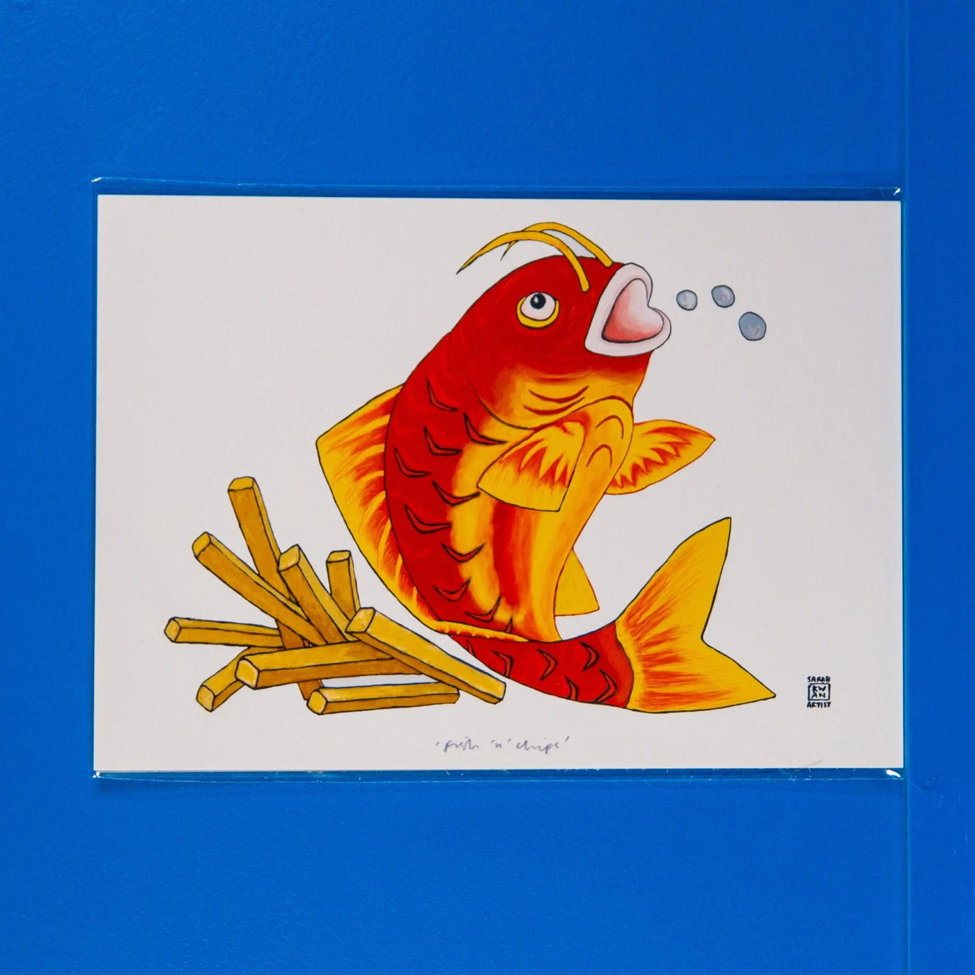 Sarah Kwan Print - Fish 'n' Chips - A4 - Migration Museum Shop