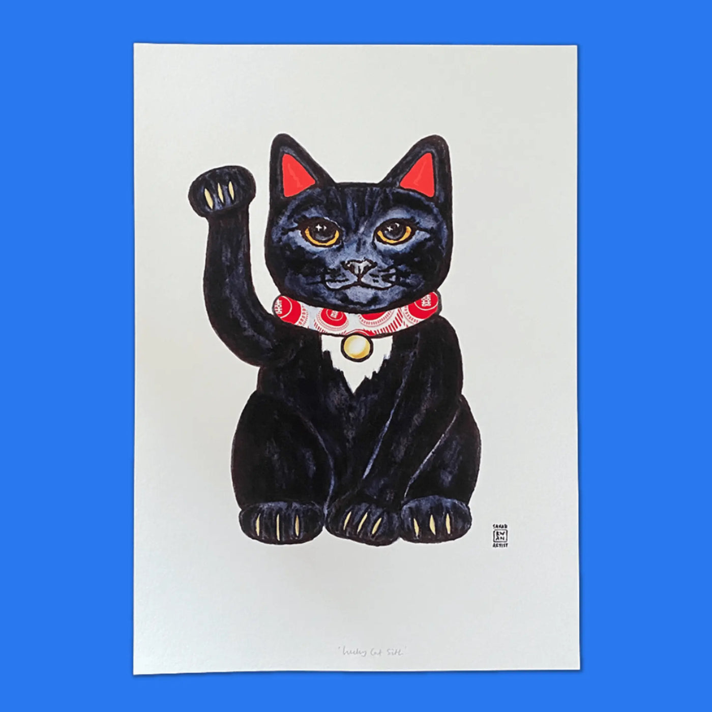Sarah Kwan Print - Lucky Cat - A4 - Migration Museum Shop