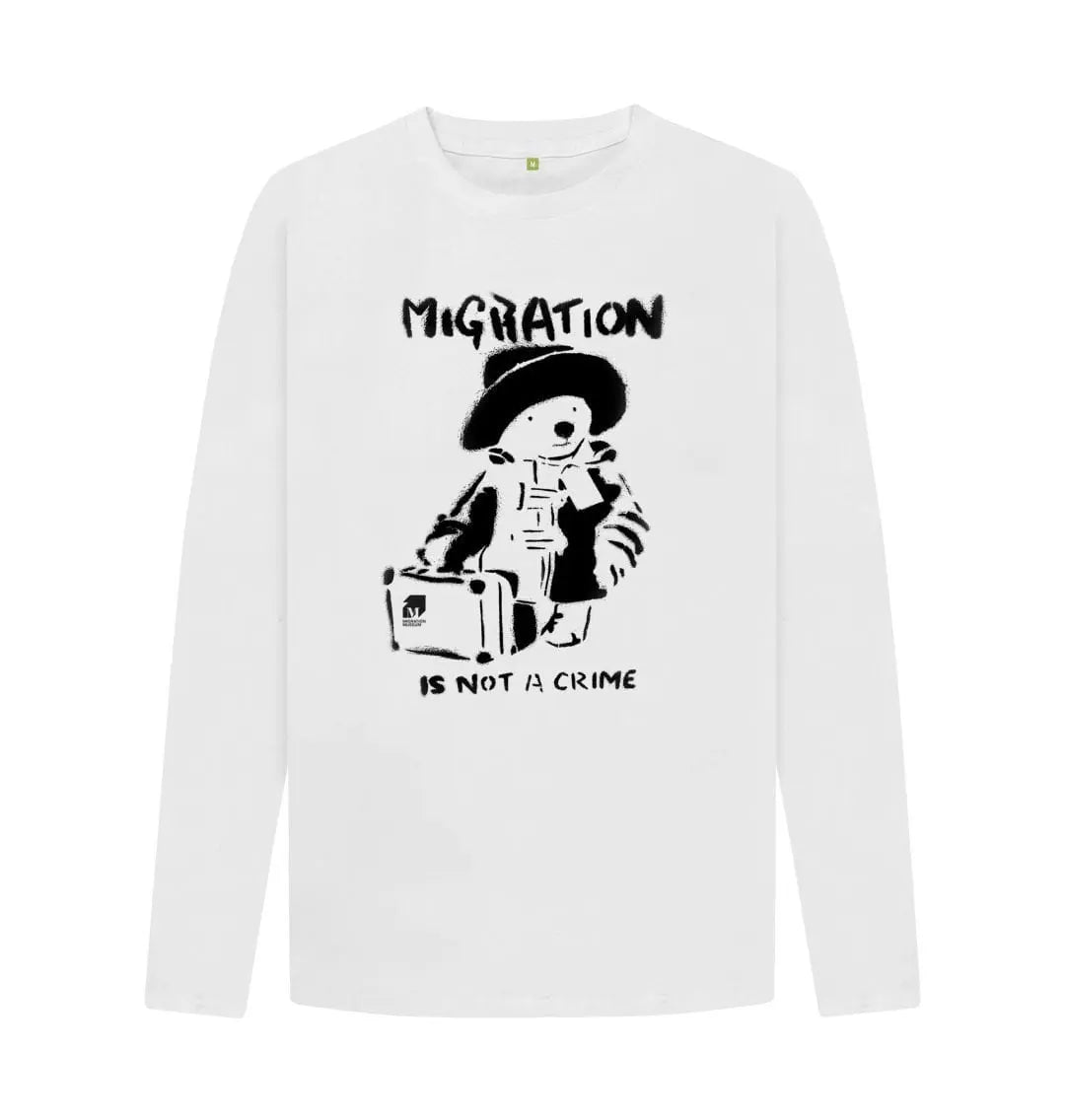Migration Is Not A Crime - Organic Cotton Unisex Long-Sleeved Tee - Migration Museum Shop