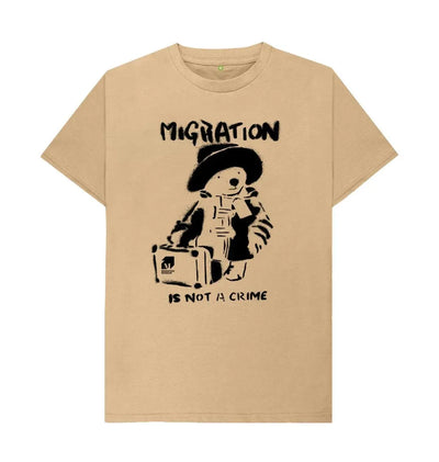 Migration Is Not A Crime - Organic Cotton Men's T-shirt - Migration Museum Shop