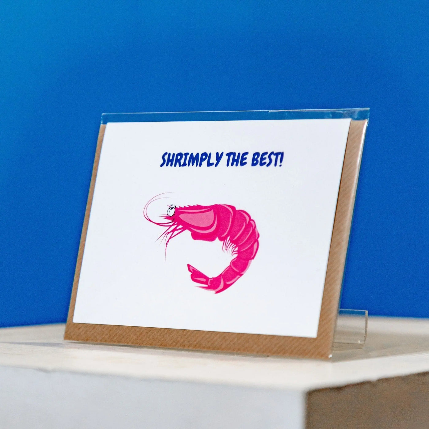 The Steam Room - Greeting Card - Shrimply The Best - Migration Museum Shop
