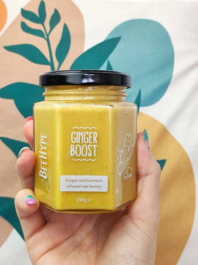 Ginger Boost Honey - Superfood blend with ginger &  turmeric BeeHype