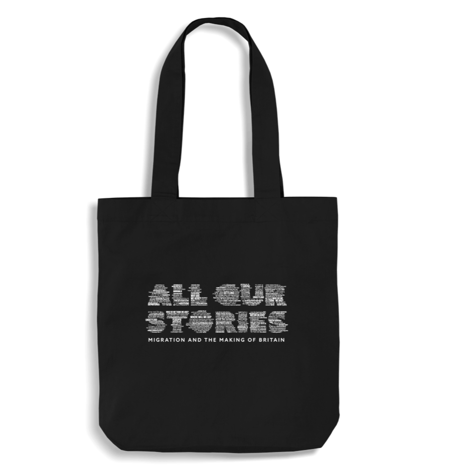 Black All Our Stories Organic Tote Bag