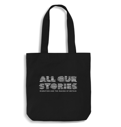 Black All Our Stories Organic Tote Bag