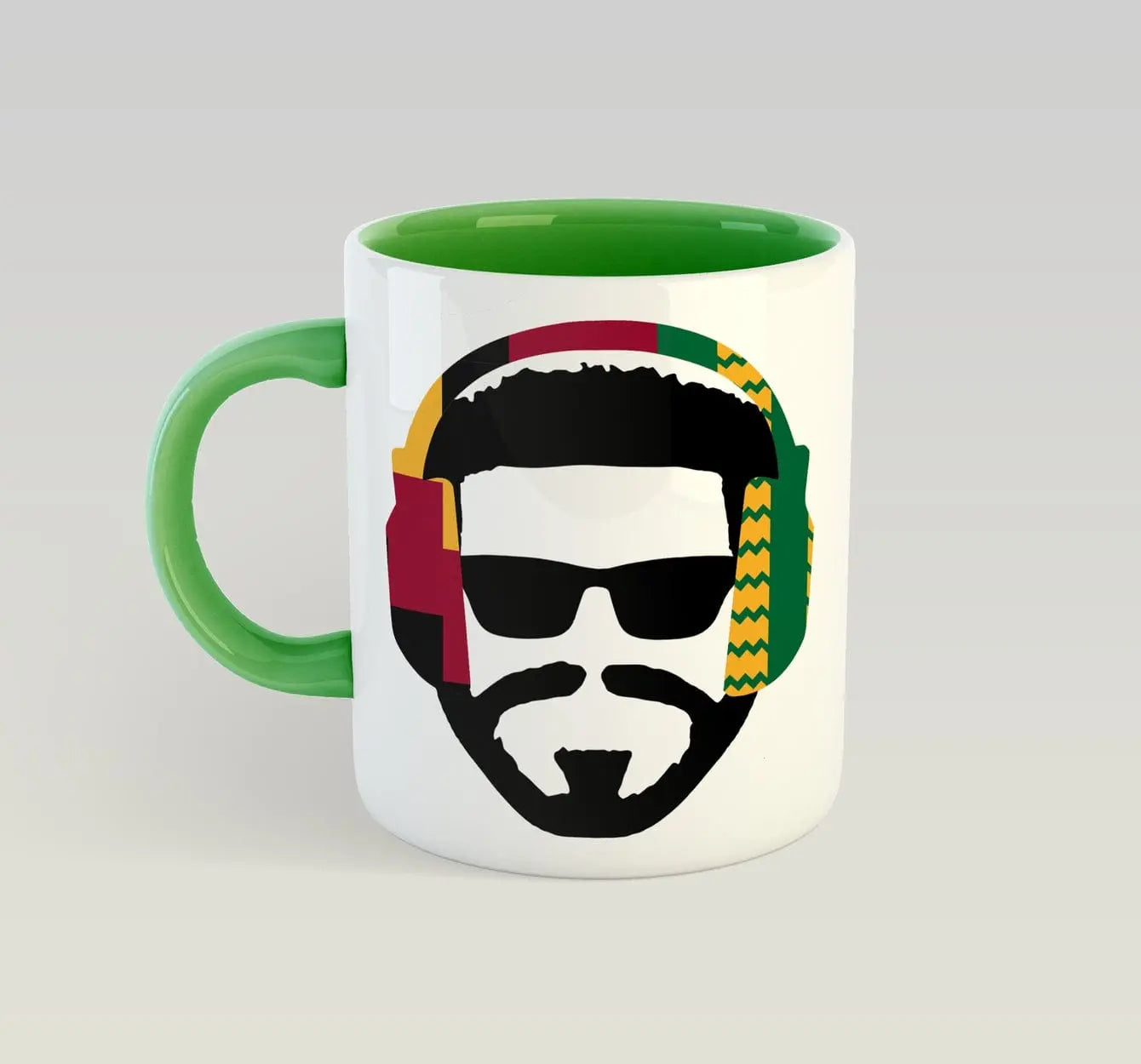 Music Man Mug by Afrotouch - Green - Migration Museum Shop