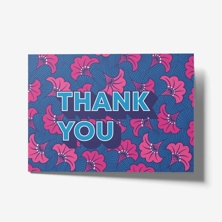 Shaven Raven Thank You African Print Greeting Card