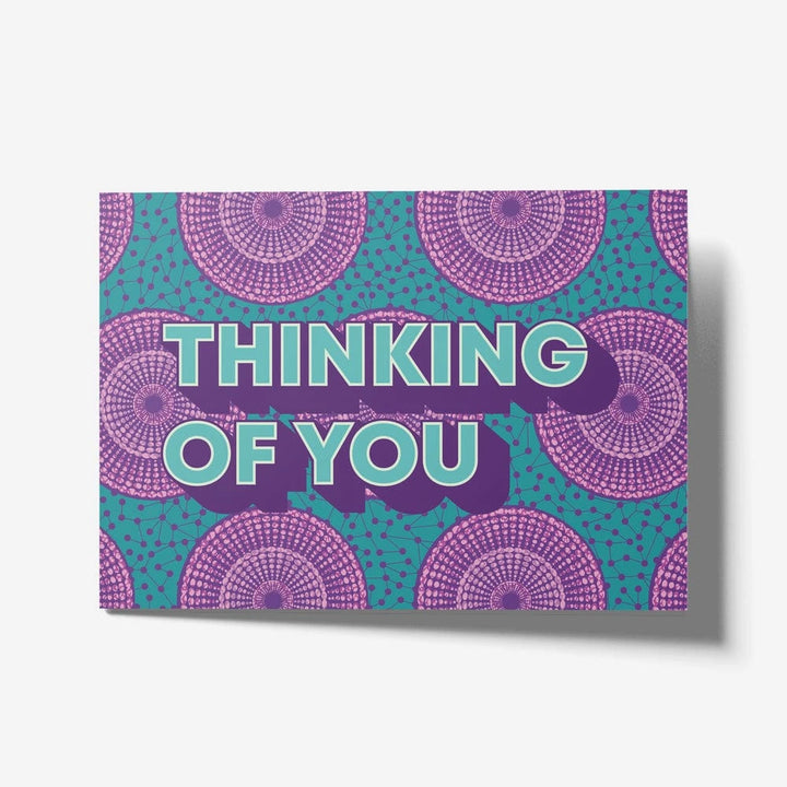 Shaven Raven Thinking of You African Print Greeting Card