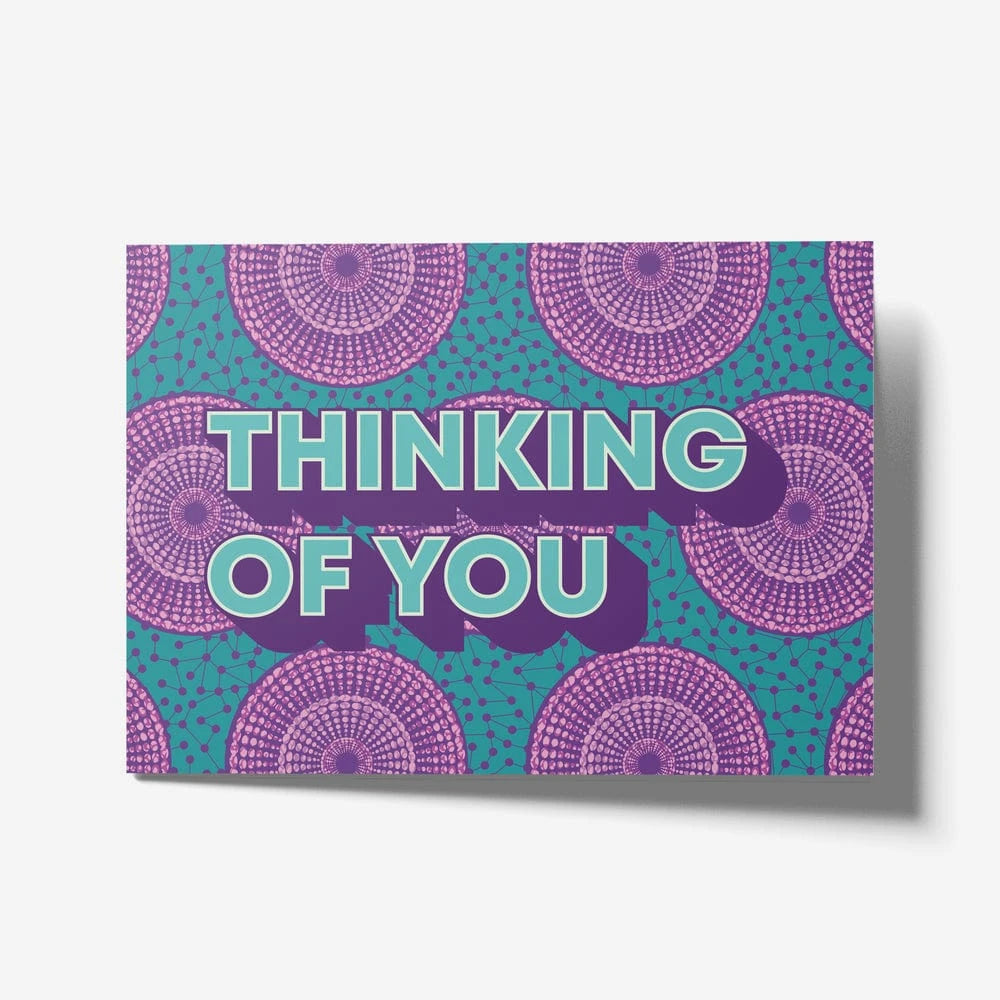 Shaven Raven Thinking of You African Print Greeting Card