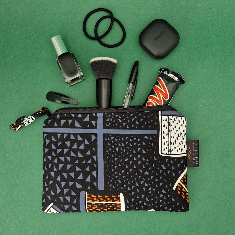 Lolly & Kiks African Print Zip Pouch Lolly & Kiks