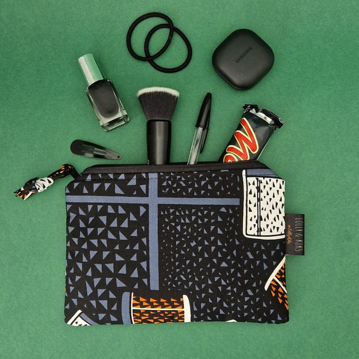 Lolly & Kiks African Print Zip Pouch Lolly & Kiks