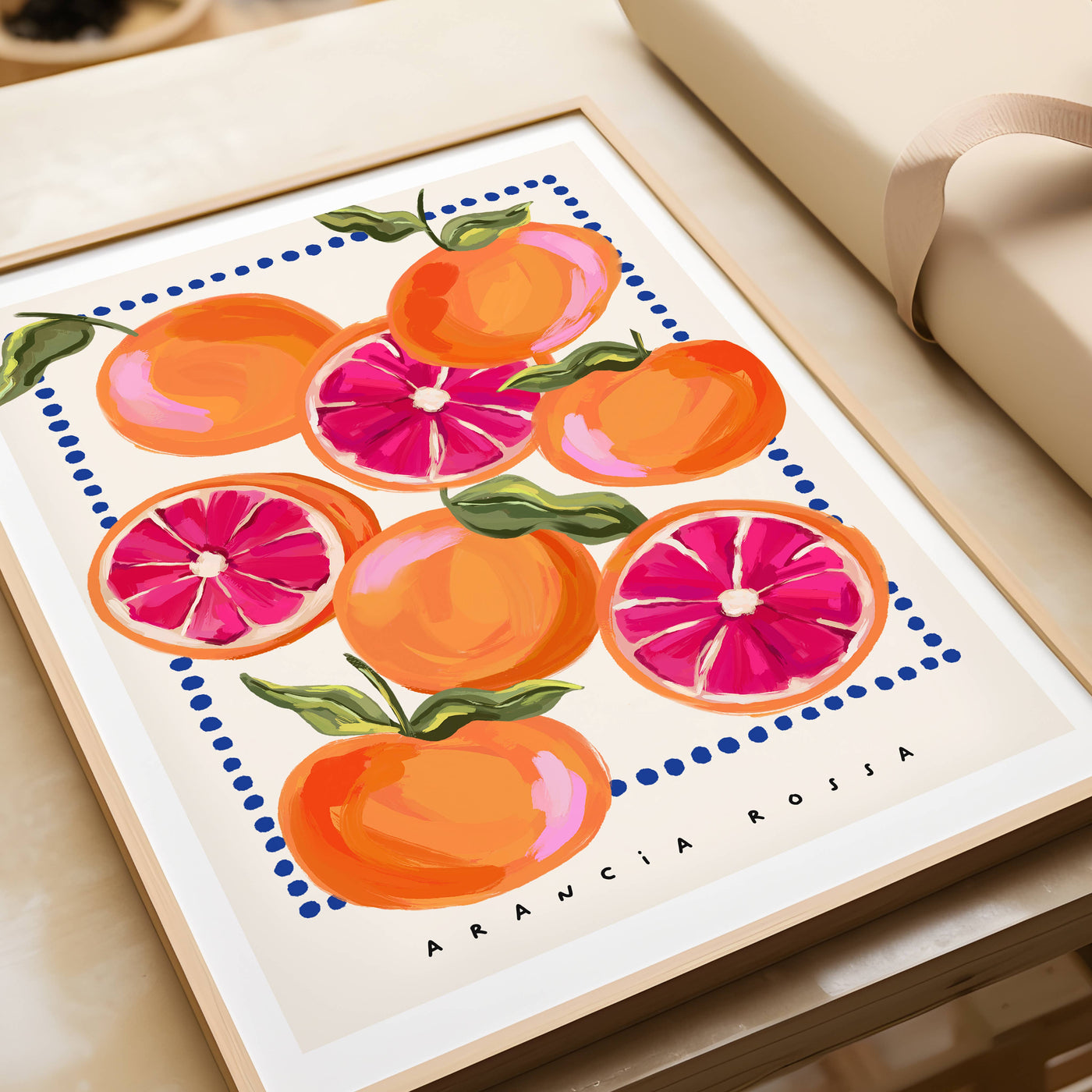 Blood Orange Fruit Art print: A4