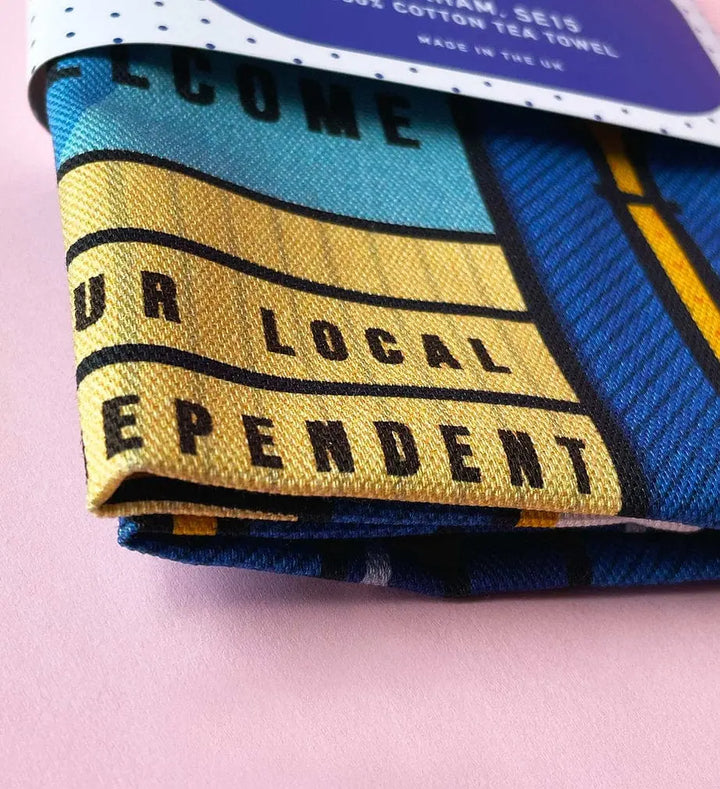 Chin Chin - Peckham SE15 Tea Towel 100% cotton - Migration Museum Shop