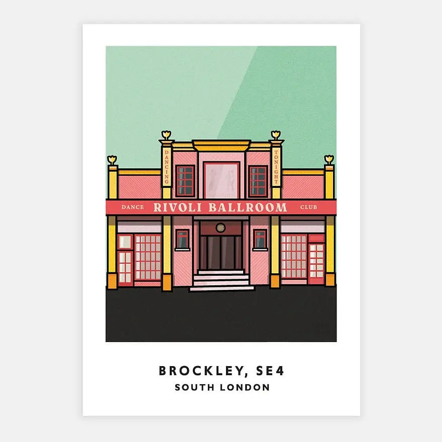 Chin Chin - Rivoli Ballroom Brockley SE4 Tea Towel 100% cotton - Migration Museum Shop