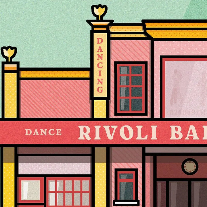 Chin Chin - Rivoli Ballroom Brockley SE4 Tea Towel 100% cotton - Migration Museum Shop