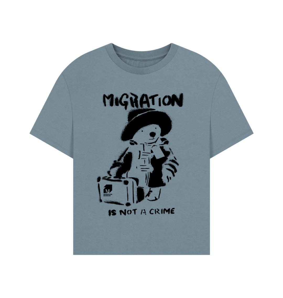 Stone Blue Printed T-shirt Front