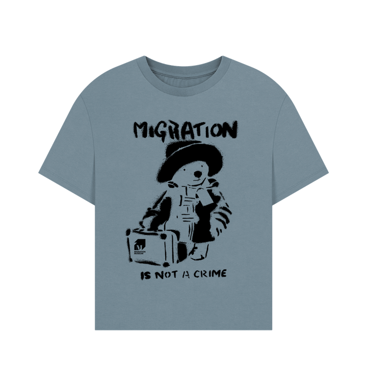 Stone Blue Printed T-shirt Front