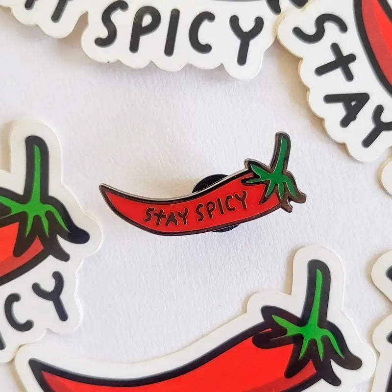 Stay Spicy Enamel Pin The Playful Indian