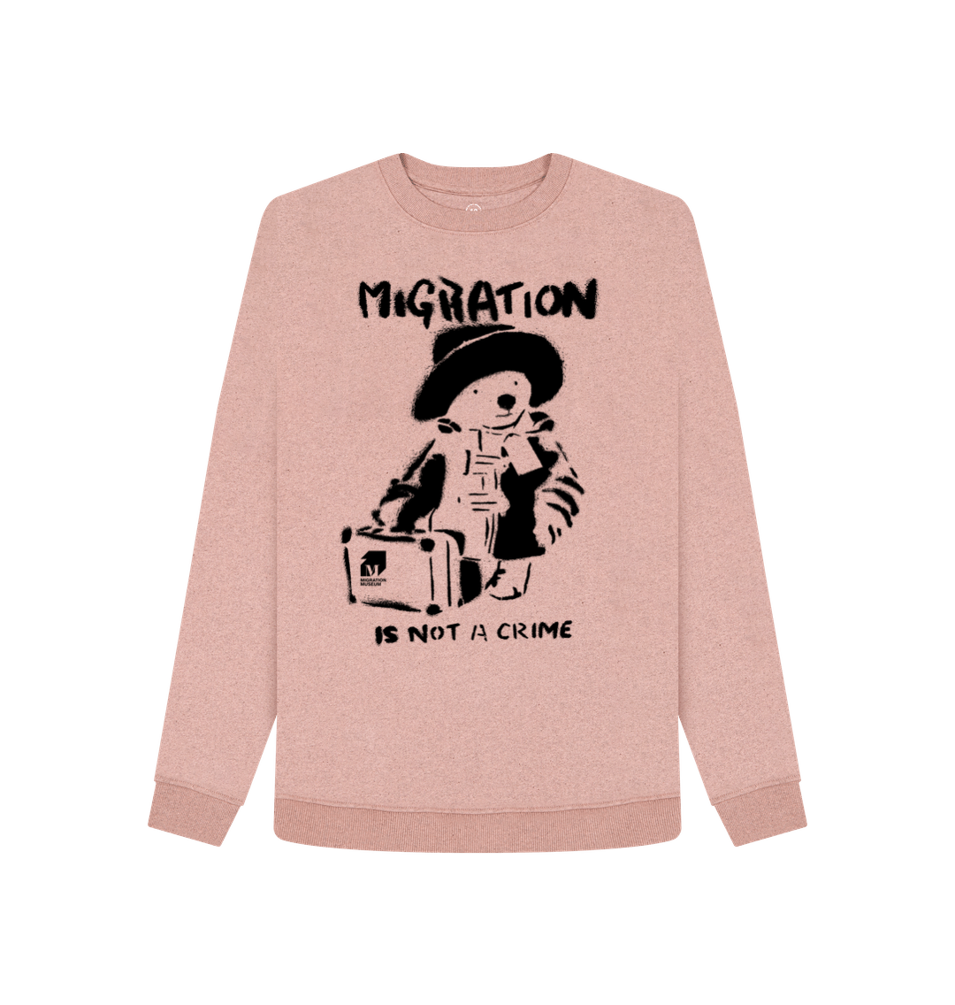 Sunset Pink Recycled Printed Sweater Front