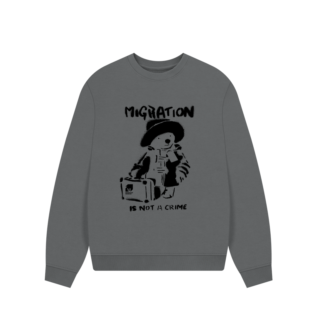 Slate Grey Printed Sweater Front