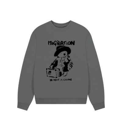Slate Grey Printed Sweater Front