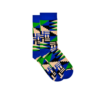 Scholar Socks (Blue): L