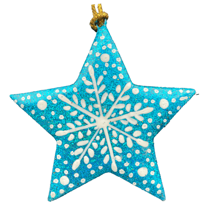 Hanging 2D Star, Papier-mache - Frozen 3": Gold