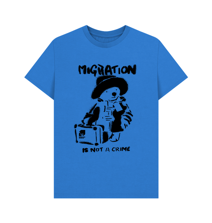 Bright Blue Printed T-shirt Front