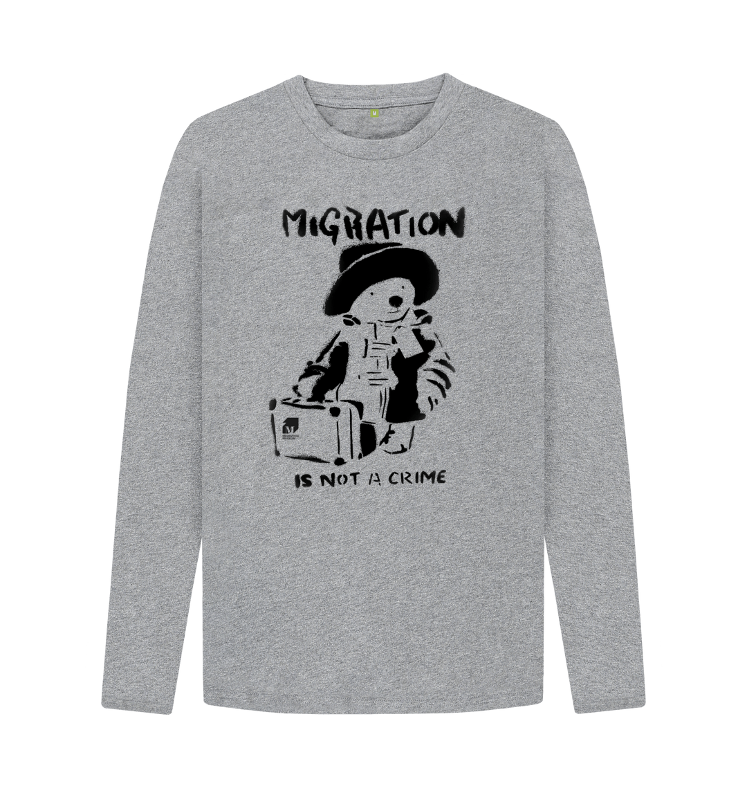 Athletic Grey Printed Long Sleeve T Shirt Front