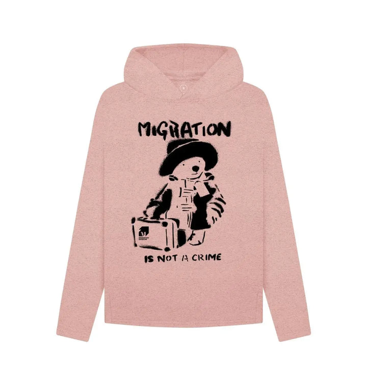 Migration is not a Crime Women's Remill® Organic Cotton Hoodie - Migration Museum Shop