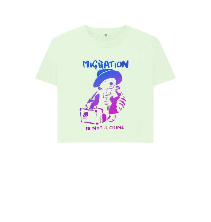 Pastel Green Printed T-shirt Front