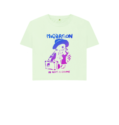 Pastel Green Printed T-shirt Front