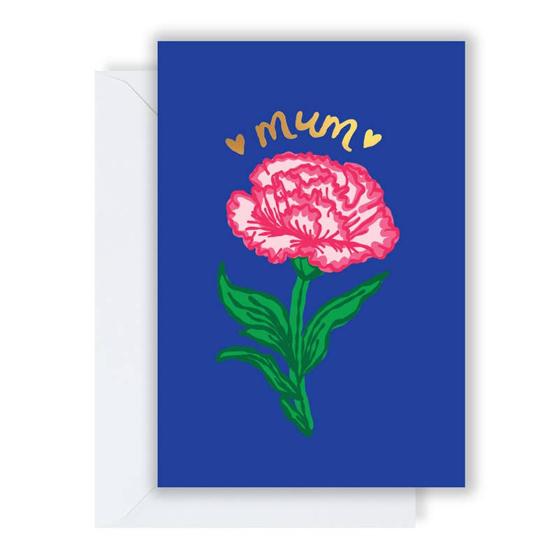 Carnation Flower Mum Card