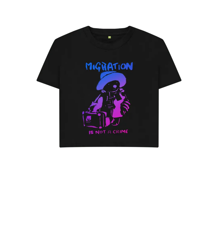 Black Migration Is Not a Crime - Organic Cotton Women's Boxy Tee