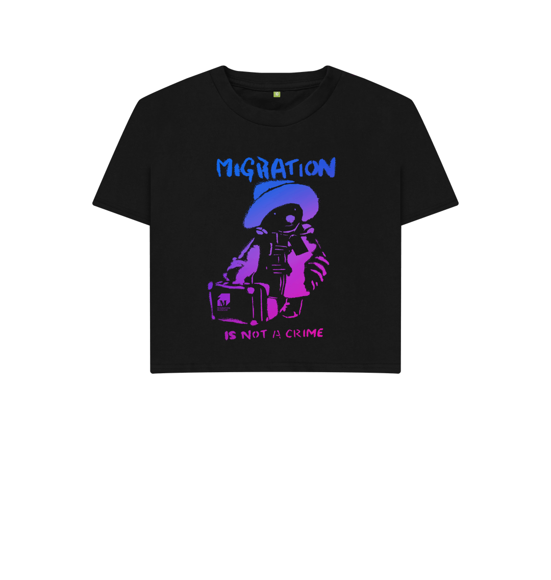 Black Printed T-shirt Front