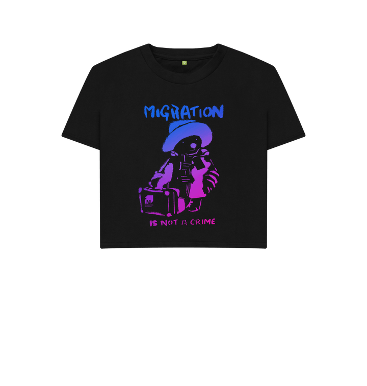 Black Printed T-shirt Front