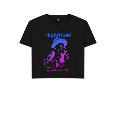 Black Printed T-shirt Front