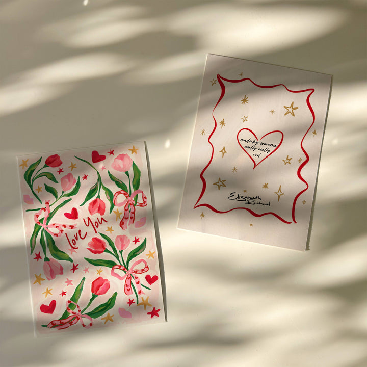 Tulips - A6 card w/ red envelope 