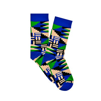 Scholar Socks (Blue): L