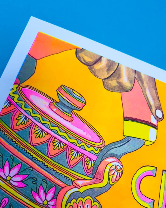 It's Always Chai Time A3 Risograph Print