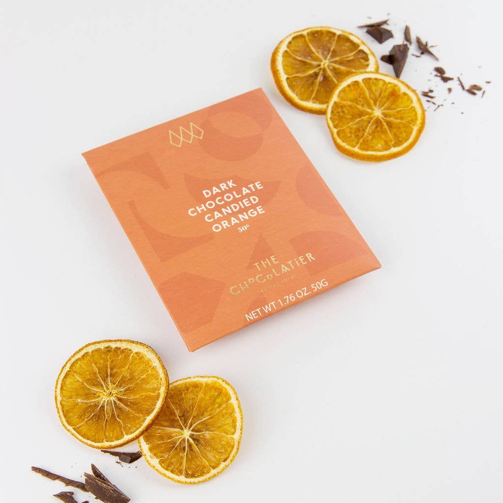 Candied Orange Dark Chocolate Bar 50g