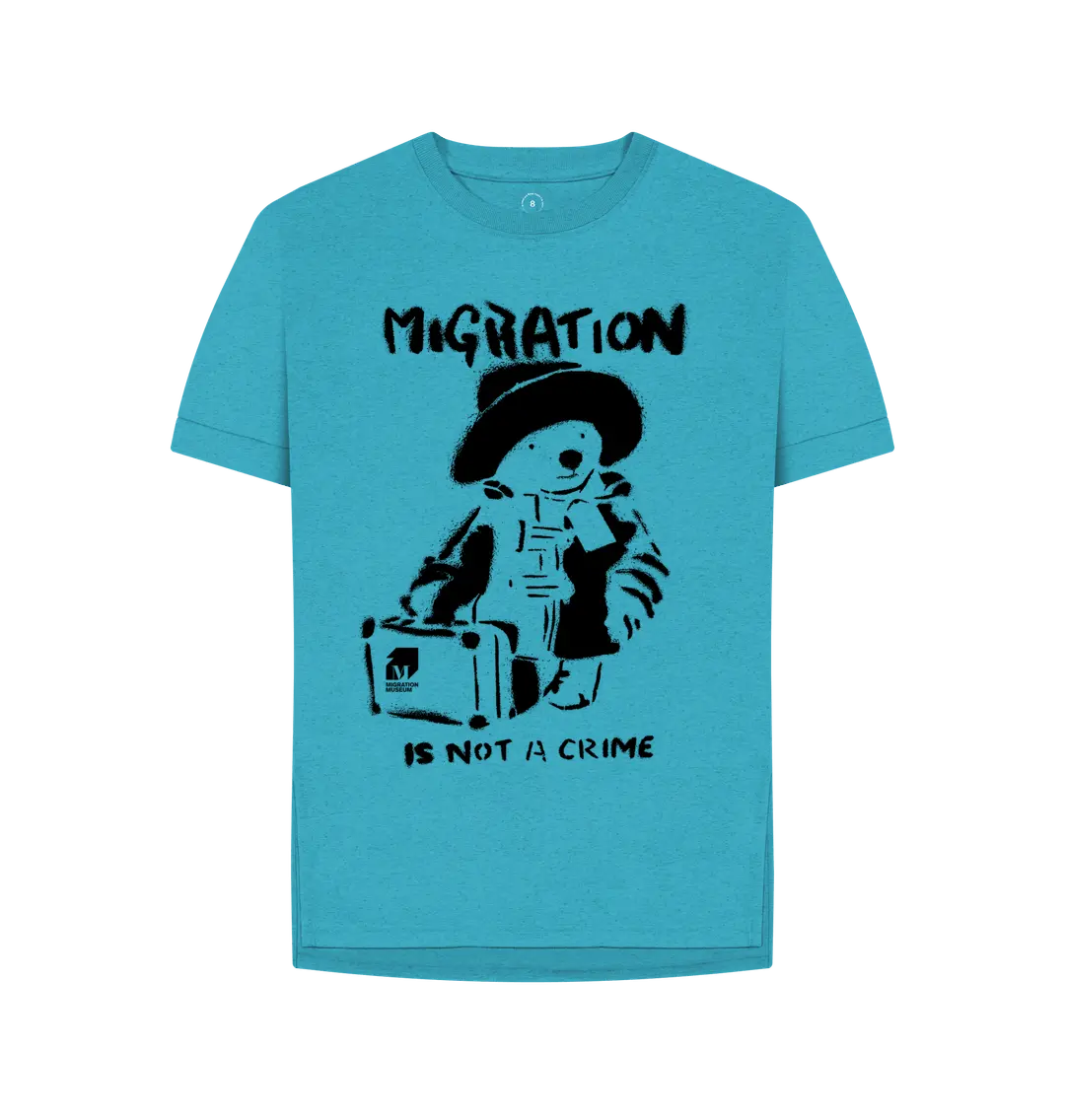 Ocean Blue Migration is Not a Crime Women's Remill\u00ae Relaxed Fit T-shirt