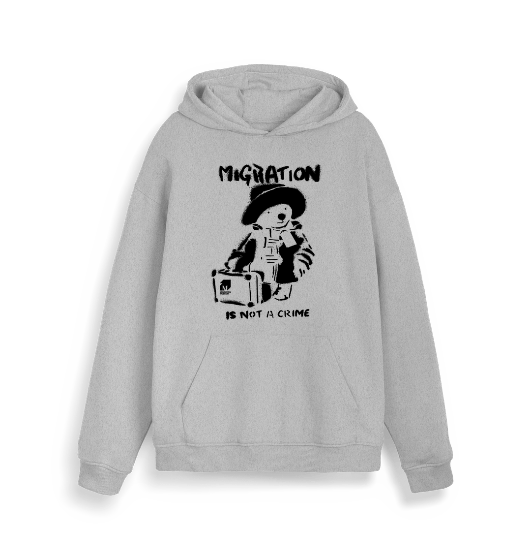 Heather Grey Migration is Not a Crime Organic Hoodie - New