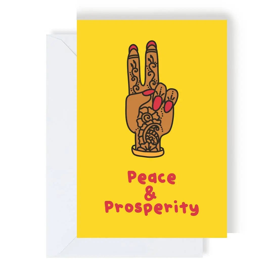 Peace & Prosperity Diwali Greeting Card The Playful Indian