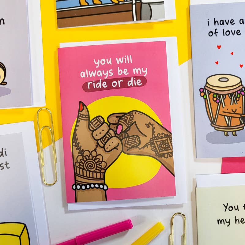 My Ride Or Die Galentine's Card