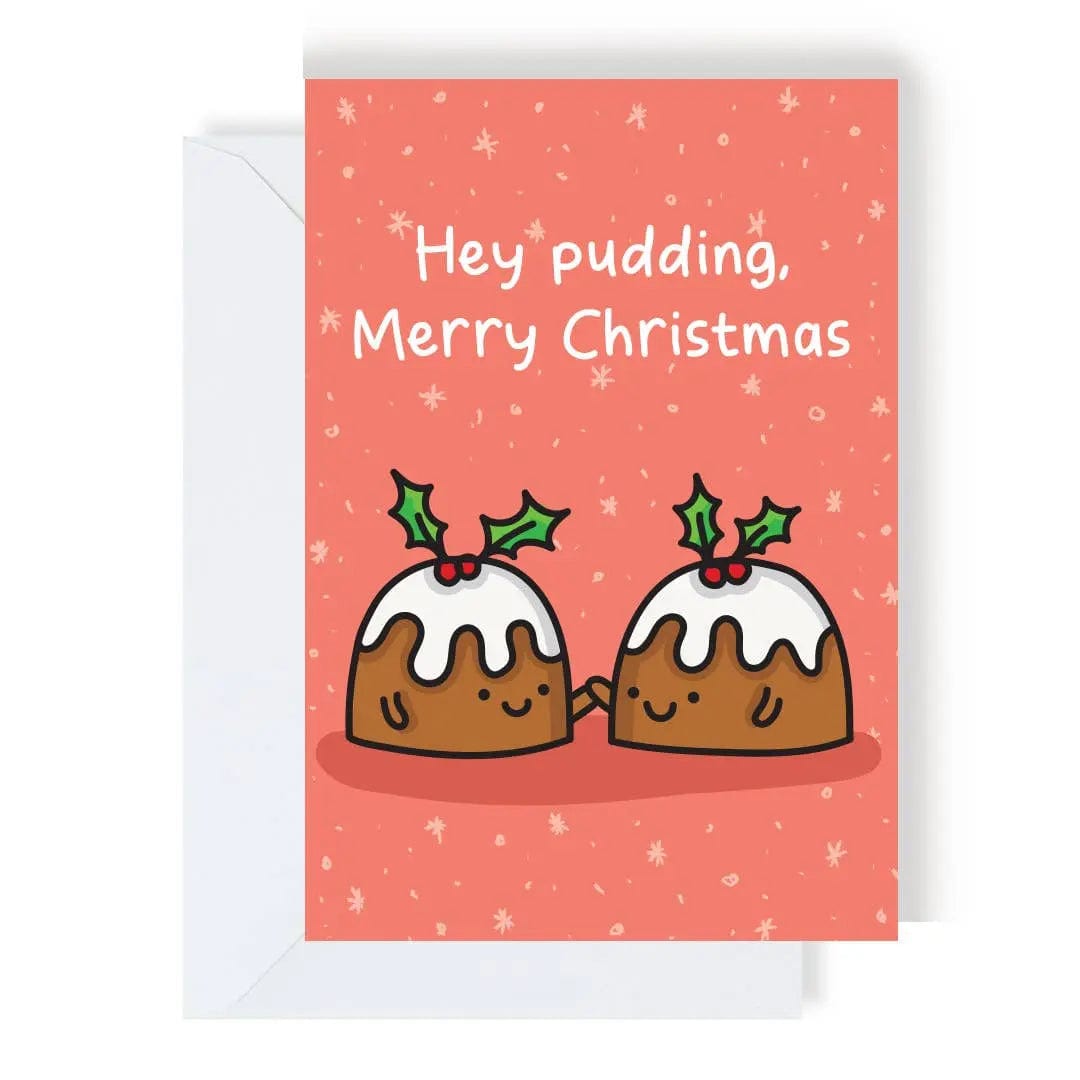 Hey Pudding Merry Christmas Greeting Card The Playful Indian