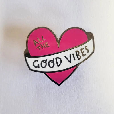 All The Good Vibes Enamel Pin The Playful Indian