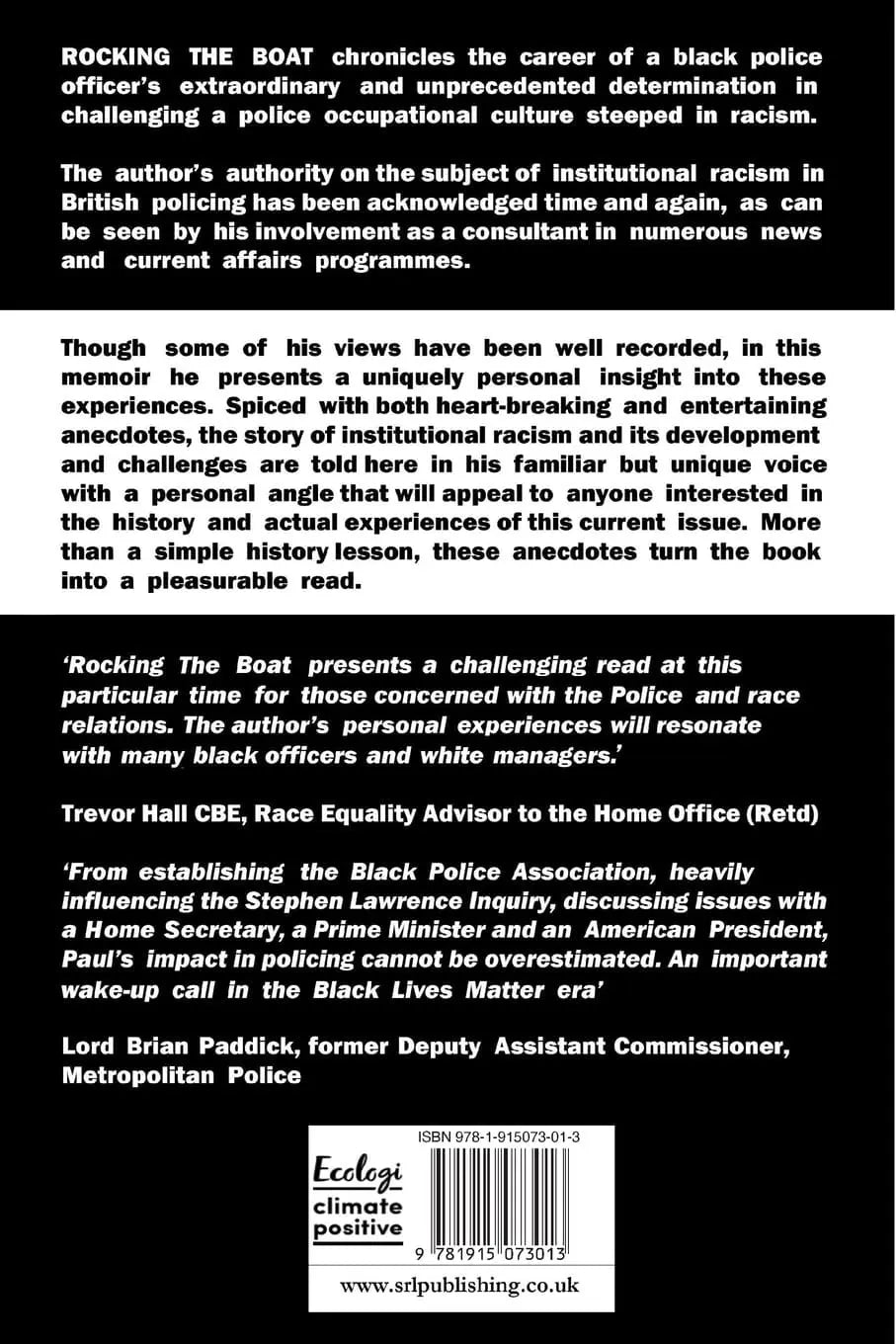 Rocking the Boat: A Superintendent's 30 Year Career Fighting Institutional Racism Paperback - Migration Museum Shop